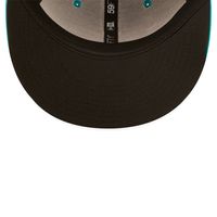 Men's New Era Black/Turquoise Veleros De Columbus Copa La Diversion 59FIFTY Fitted Hat