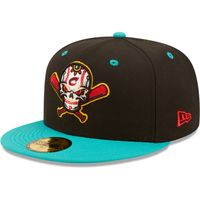 Men's New Era Black/Turquoise Veleros De Columbus Copa La Diversion 59FIFTY Fitted Hat