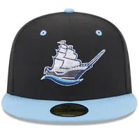 Casquette ajustée 59FIFTY avec logo alternatif New Era Columbus Clippers bleu clair pour homme