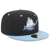 Casquette ajustée 59FIFTY avec logo alternatif New Era Columbus Clippers bleu clair pour homme