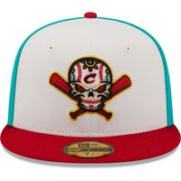 Men's New Era White/Red Veleros De Columbus Copa La Diversion 59FIFTY Fitted Hat