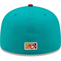 Men's New Era White/Red Veleros De Columbus Copa La Diversion 59FIFTY Fitted Hat