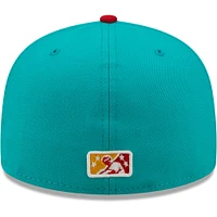 Men's New Era White/Red Veleros De Columbus Copa La Diversion 59FIFTY Fitted Hat