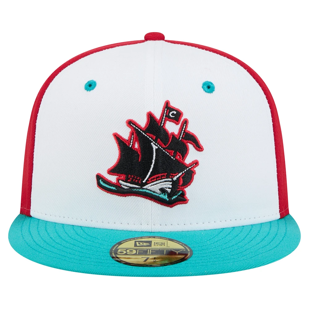 Men's New Era White Columbus Clippers Copa de la Diversión 59FIFTY Fitted Hat