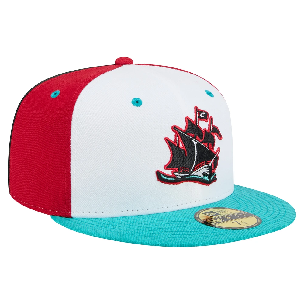 Men's New Era White Columbus Clippers Copa de la Diversión 59FIFTY Fitted Hat