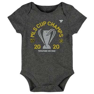 Infant Fanatics Branded Charcoal Columbus Crew 2020 MLS Cup Champions Locker Room Bodysuit