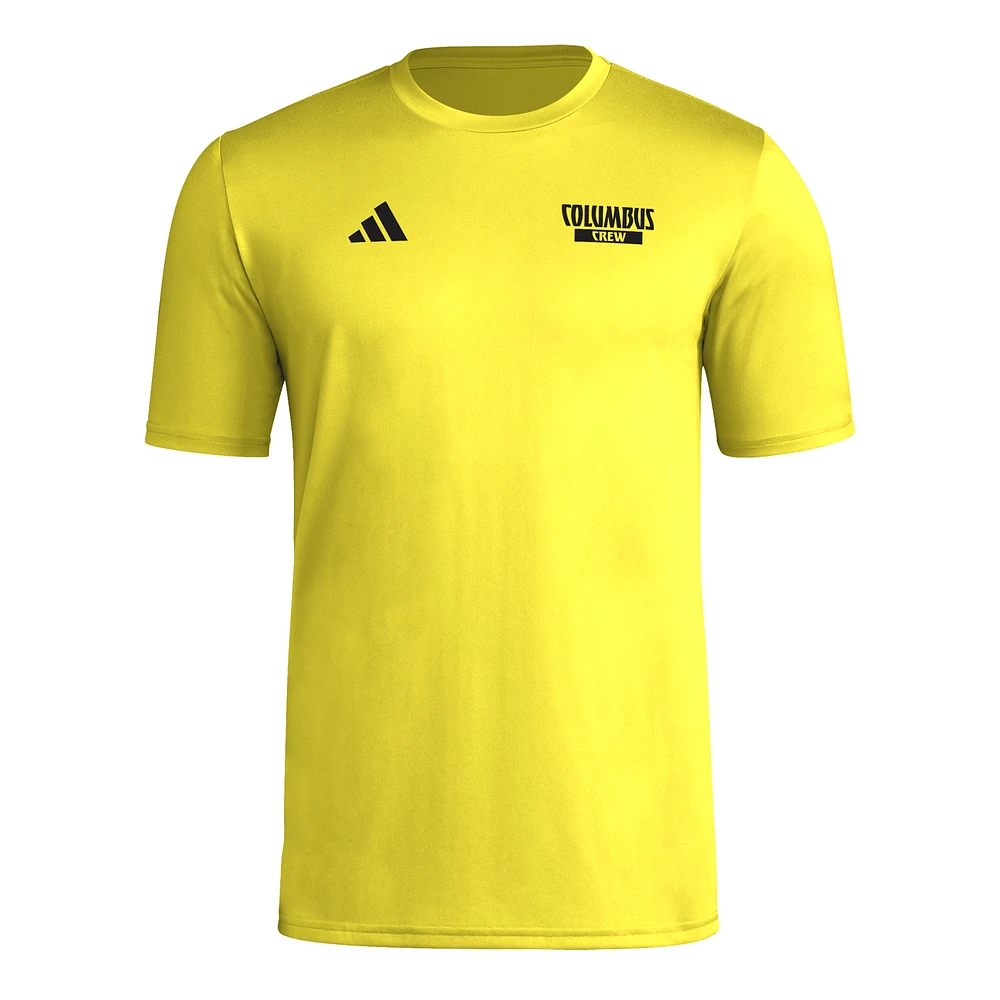 Men's adidas Gold Columbus Crew AEROREADY Local Wrap T-Shirt