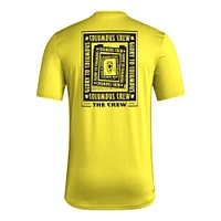 Men's adidas Gold Columbus Crew AEROREADY Local Wrap T-Shirt