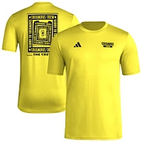 Men's adidas Gold Columbus Crew AEROREADY Local Wrap T-Shirt