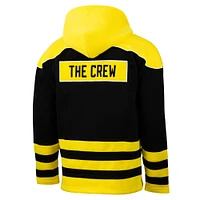 Men's Sport Design Sweden  Black Columbus Crew Hat Trick Hockey Pullover Hoodie
