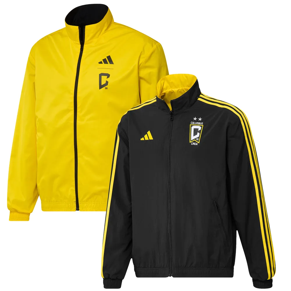 Adidas Men's adidas Black/Yellow Columbus Crew 2023 On-Field Anthem  Full-Zip Reversible Team Jacket