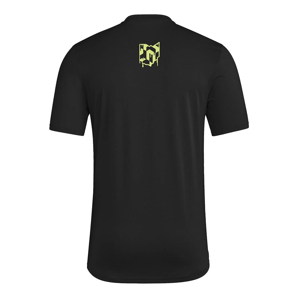 Men's adidas  Black Columbus Crew 2025 Jersey Hook AEROREADY T-Shirt