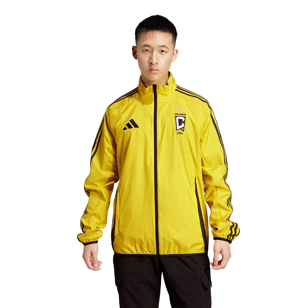 Men's adidas Gold/Black Columbus Crew 2025 Anthem Reversible Full-Zip Jacket