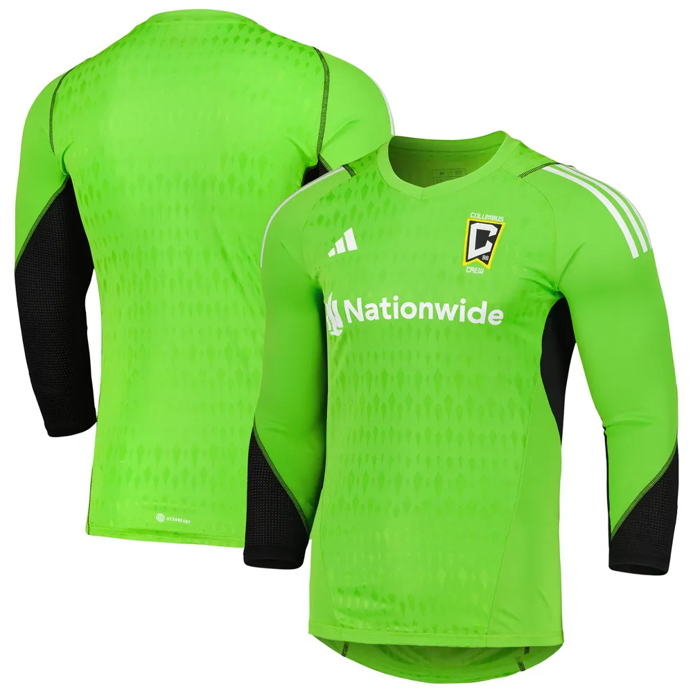 Réplique de maillot gardien but à manches longues adidas Columbus Crew 2023 vert pour homme