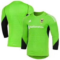 Réplique de maillot gardien but à manches longues adidas Columbus Crew 2023 vert pour homme