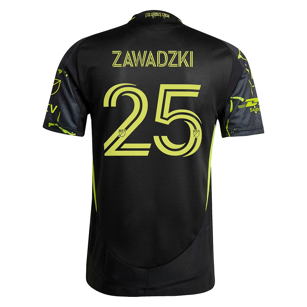 Men's adidas Sean Zawadzki Black Columbus Crew 2025 The Goosebumps Kit Authentic Player Jersey