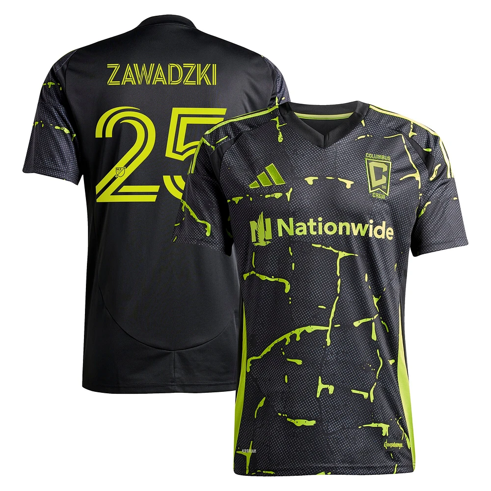 Men's adidas Sean Zawadzki Black Columbus Crew 2025 The Goosebumps Kit Replica Player Jersey