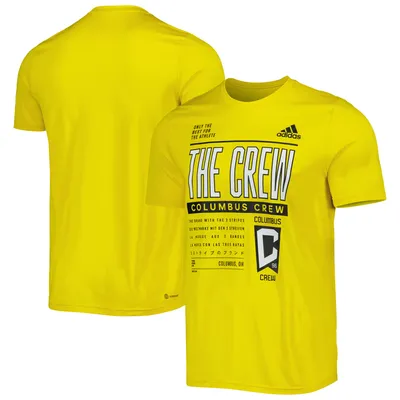 Columbus Crew adidas Club DNA Performance T-Shirt - Yellow