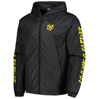 Men's Black Columbus Crew Graffiti Full-Zip Hoodie Windbreaker Jacket