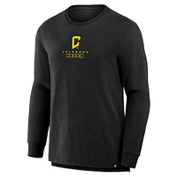 T-shirt à manches longues noir Columbus Crew Lob Attempt Stadium Slub pour homme Fanatics
