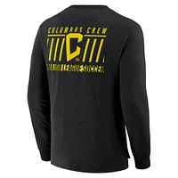 T-shirt à manches longues noir Columbus Crew Lob Attempt Stadium Slub pour homme Fanatics
