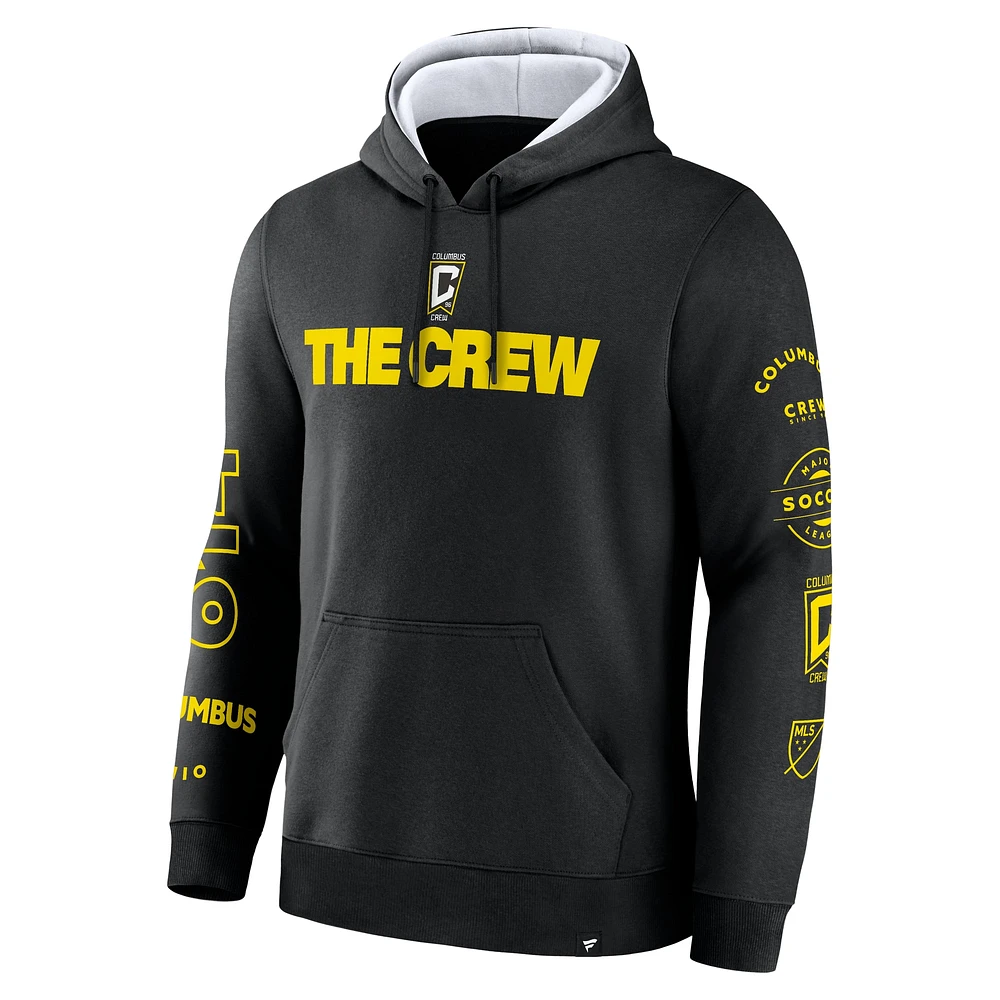 Men's Fanatics  Black Columbus Crew Penalty Kick Legacy Pullover Hoodie