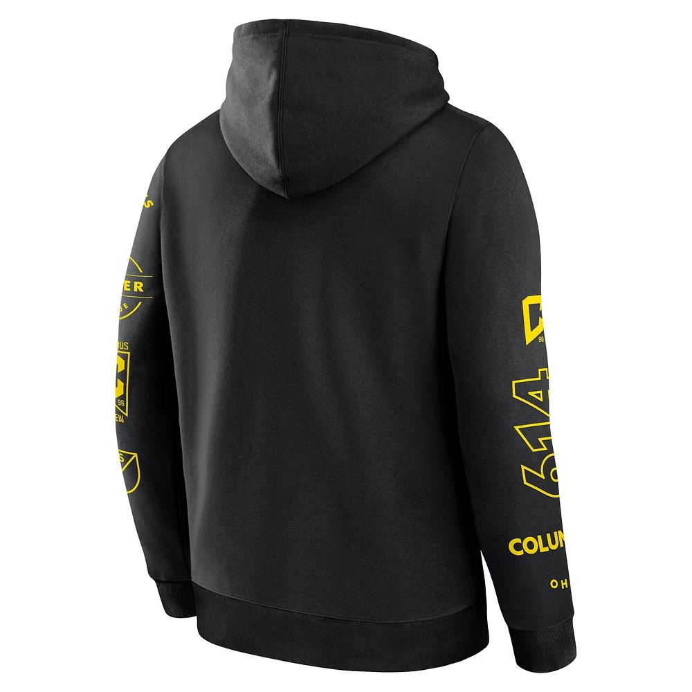Men's Fanatics  Black Columbus Crew Penalty Kick Legacy Pullover Hoodie