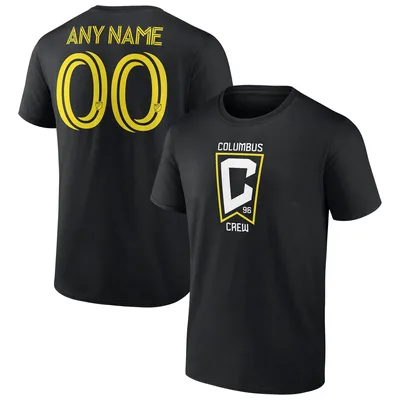 Columbus Crew Fanatics Branded Team Authentic Personalized Name & Number T-Shirt - Black