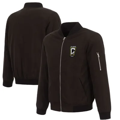 Columbus Crew JH Design Nylon Full-Zip Bomber Jacket - Black