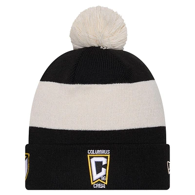 Men's New Era Black Columbus Crew 2024 Kick Off Collection Cuffed Knit Hat with Pom