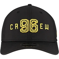 Casquette réglable à bouton-pression extensible Columbus Crew 9SEVENTY COOLERA New Era noire pour hommes