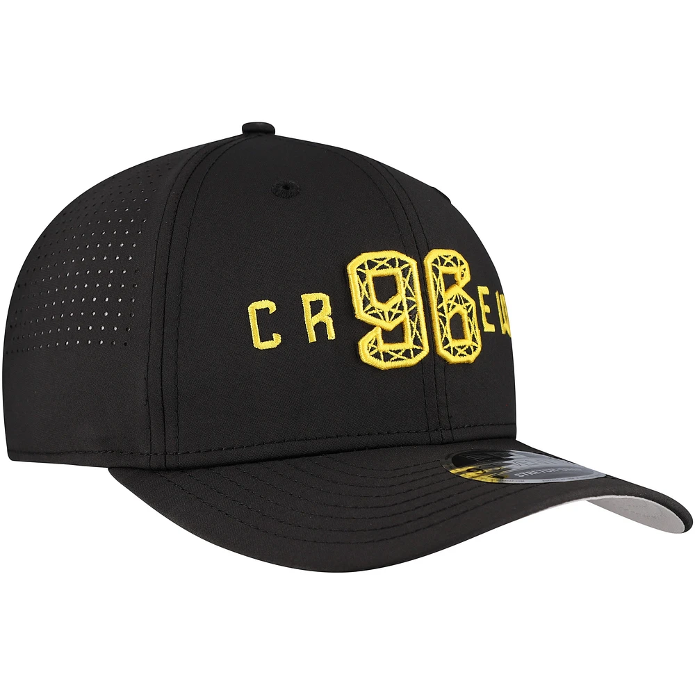 Casquette réglable à bouton-pression extensible Columbus Crew 9SEVENTY COOLERA New Era noire pour hommes