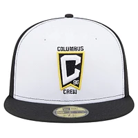 Men's New Era White/Black Columbus Crew 2024 Kick Off Collection 59FIFTY Fitted Hat