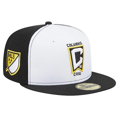 Men's New Era White/Black Columbus Crew 2024 Kick Off Collection 59FIFTY Fitted Hat