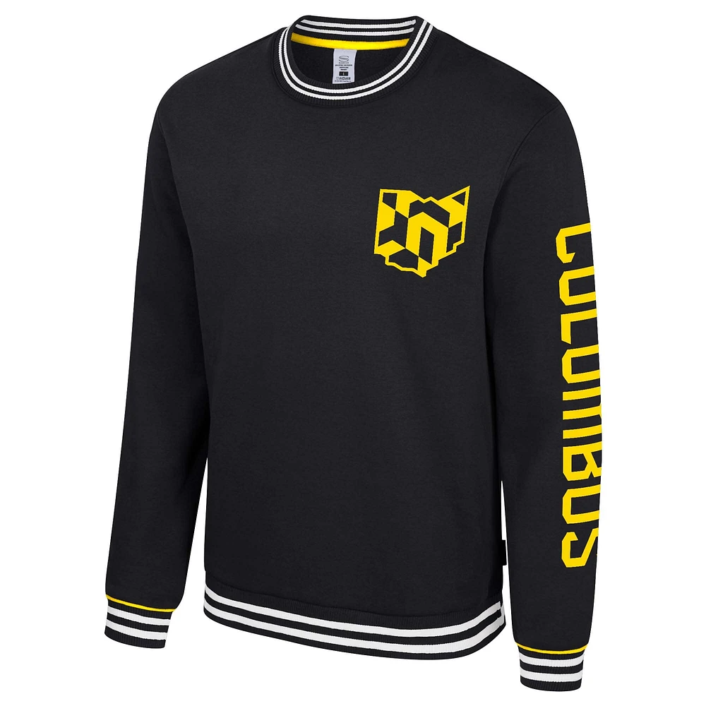 Sweat-shirt à capuche noir Stadium Essentials Columbus Crew pour homme, motif 2 coups la mi-temps