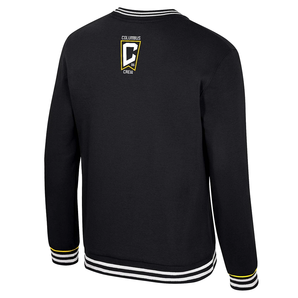 Sweat-shirt à capuche noir Stadium Essentials Columbus Crew pour homme, motif 2 coups la mi-temps