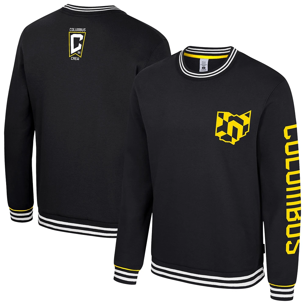 Sweat-shirt à capuche noir Stadium Essentials Columbus Crew pour homme, motif 2 coups la mi-temps