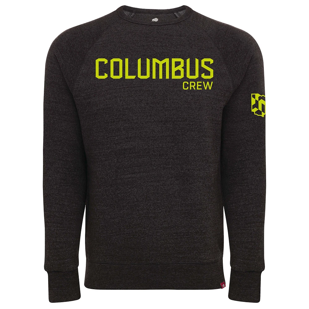 Sweat-shirt unisexe Sportiqe noir Columbus Crew Harmon Tri-Blend Raglan
