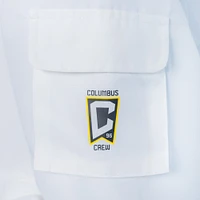 Women's Lusso  White Columbus Crew Paige Half-Zip Hooded Jacket