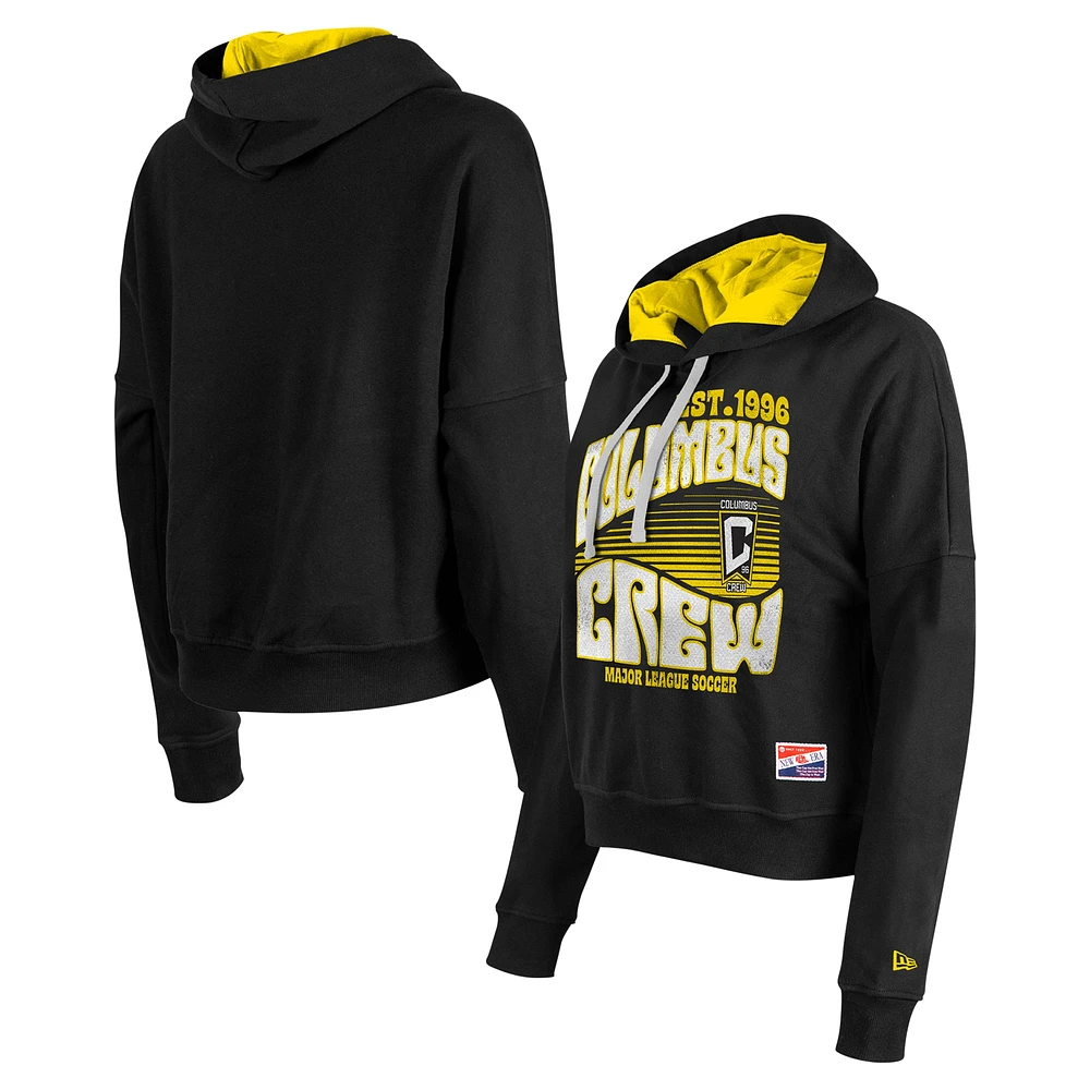 Sweat à capuche noir Columbus Crew Throwback pour femme 5th & Ocean by New Era