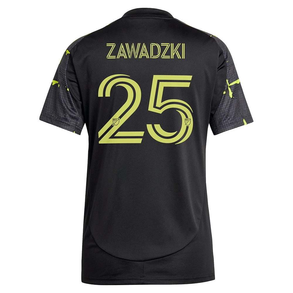 Women's adidas Sean Zawadzki Black Columbus Crew 2025 The Goosebumps Kit Replica Player Jersey