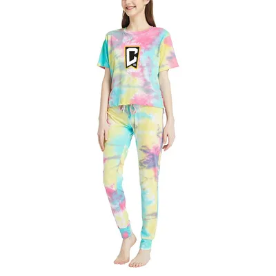 Columbus Crew Concepts Sport Women's Velodrome Tie-Dye Long Sleeve Top & Shorts Set