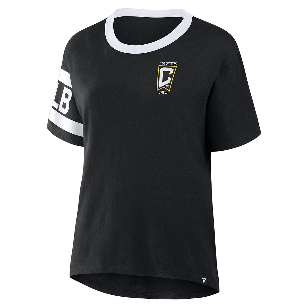 Women's Fanatics Black Columbus Crew Defender Pairing Legacy T-Shirt