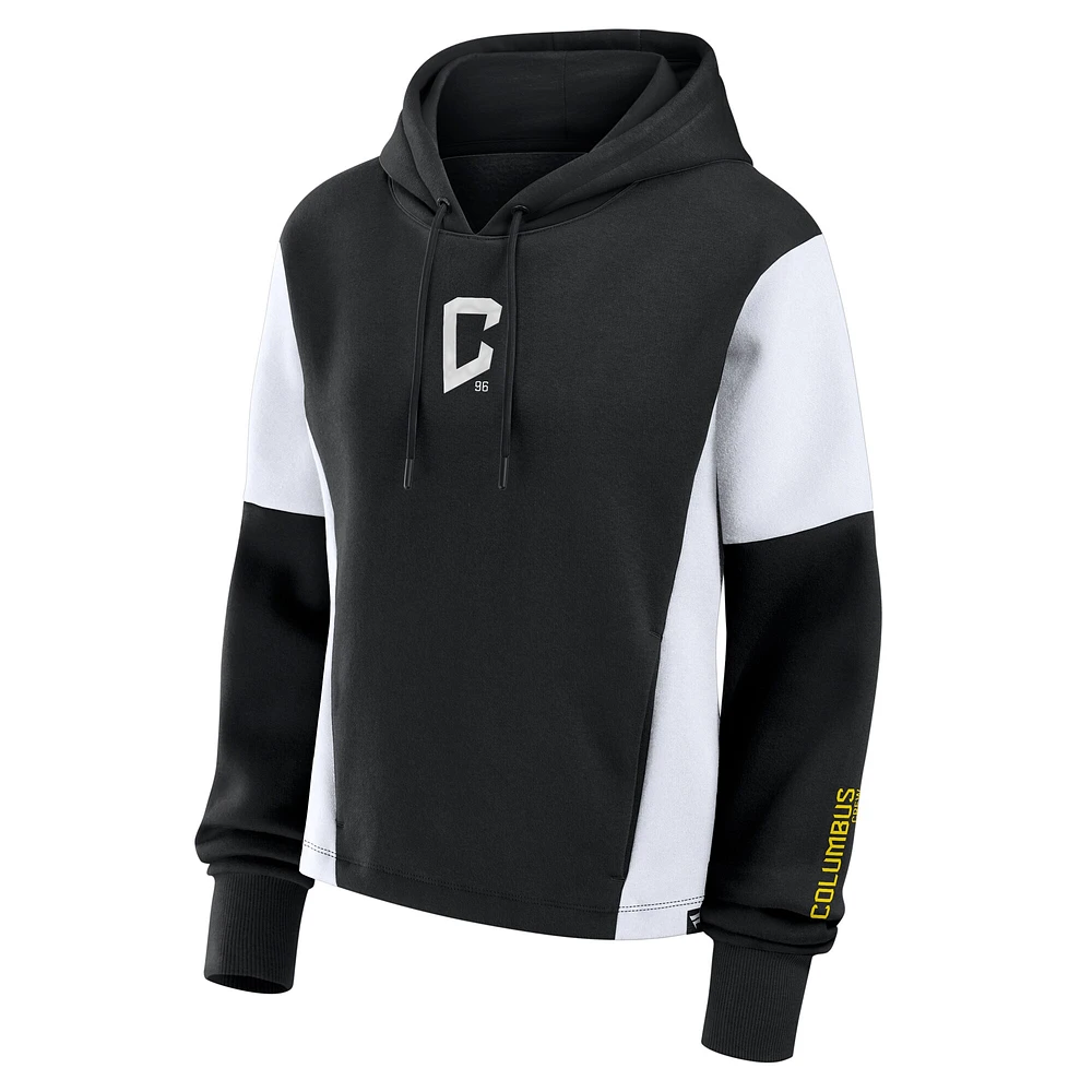 Women's Fanatics Black Columbus Crew Oversized Legacy Goalkeeper Pullover Hoodie