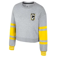 Women's Stadium Essentials Heather Gray Columbus Crew Scrimmage Cropped Pullover Sweatshirt