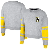 Women's Stadium Essentials Heather Gray Columbus Crew Scrimmage Cropped Pullover Sweatshirt