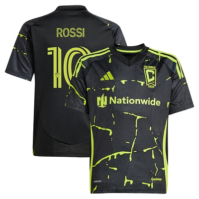 Youth adidas Diego Rossi Black Columbus Crew 2025 The Goosebumps Kit Replica Player Jersey