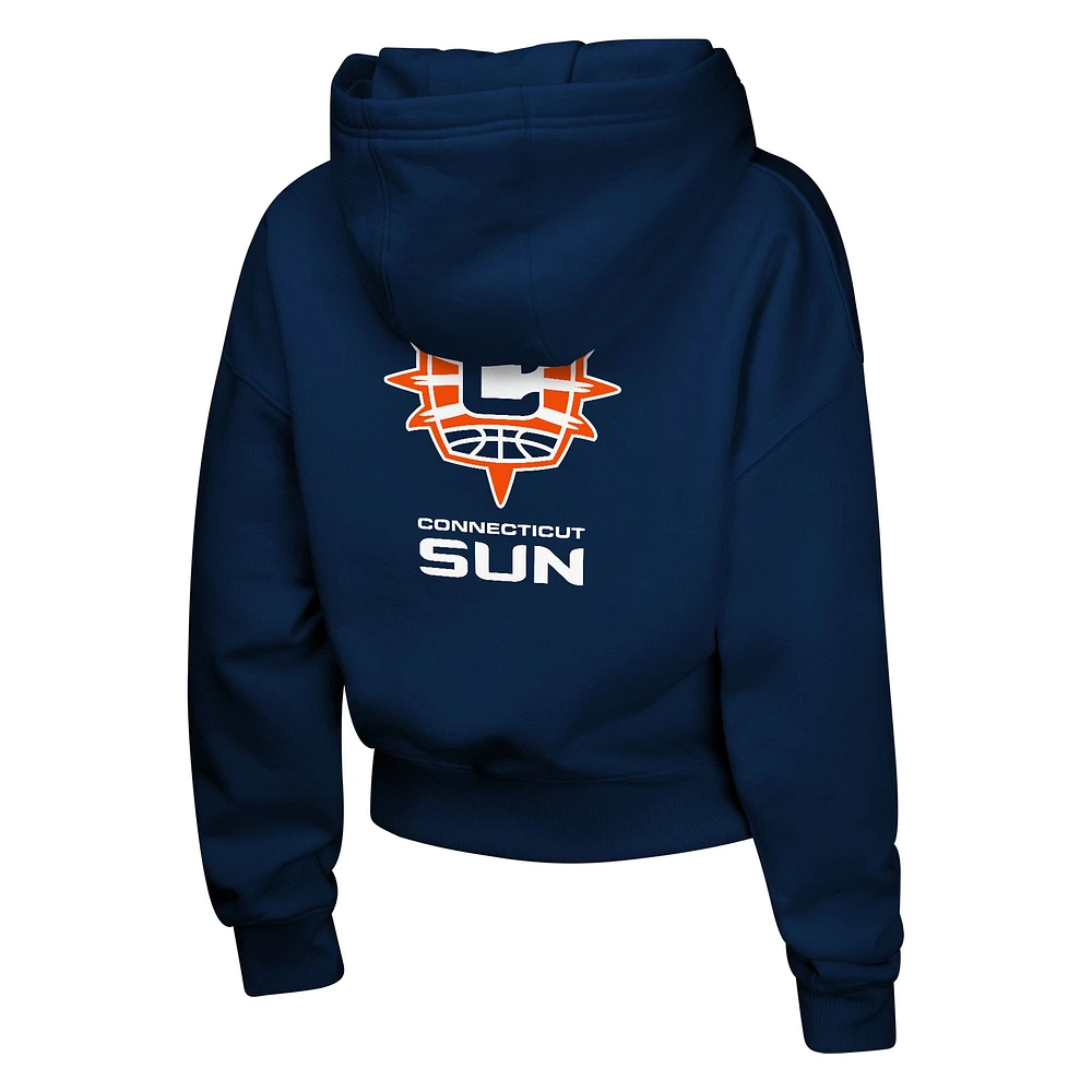 Sweat à capuche bleu marine Connecticut Sun Closer pour filles