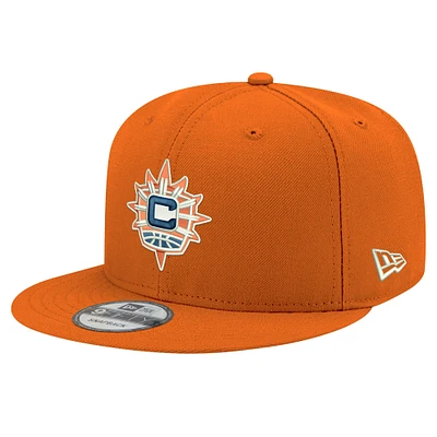 Casquette snapback unisexe New Era orange avec logo Connecticut Sun 9FIFTY