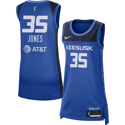 Maillot de joueur Nike Jonquel Jones bleu Connecticut Sun Rebel Edition Victory, unisexe